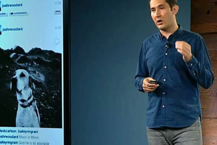 
	Kevin Systron, fundador do Instagram, apresenta a nova vers&atilde;o
 (Reprodução de EXAME.com)