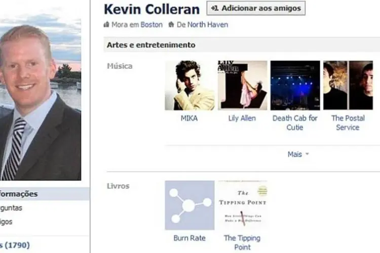 Perfil de Kevin Colleran, ex-executivo de vendas do Facebook (Reprodução)