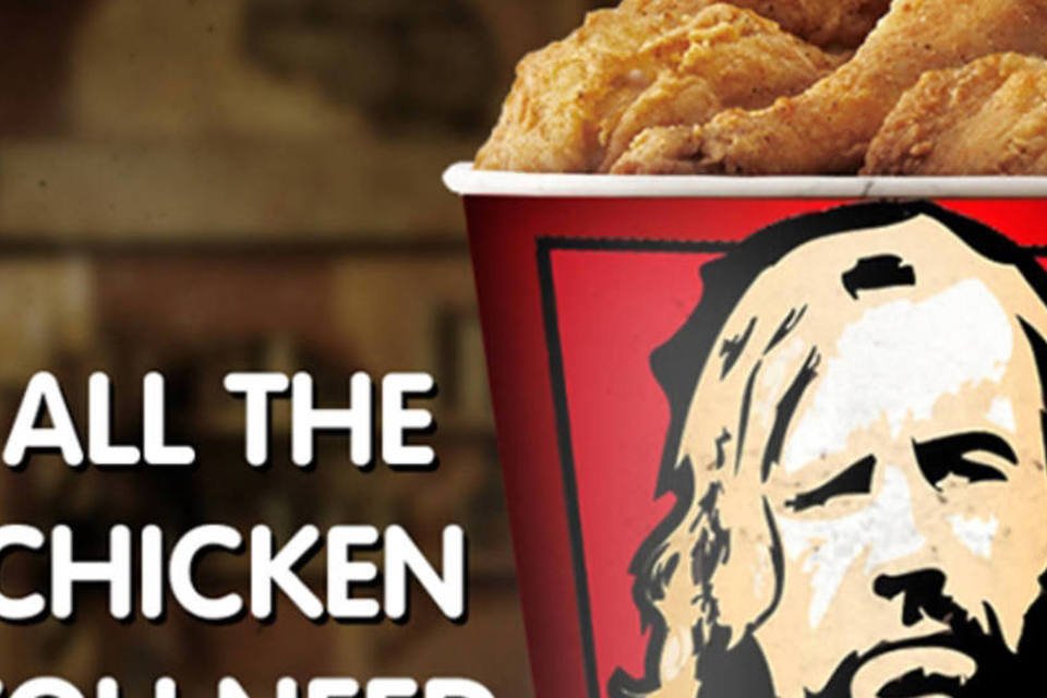 Post do KFC no Facebook: "Cão, ouvimos que você estava afim de frango?", diz o post da marca no Facebook (Reprodução/Facebook)