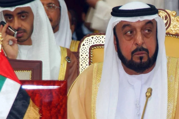 
	Emirados &Aacute;rabes: Khalifa Bin Zayed Al-Nahyan, presidente do rico pa&iacute;s petroleiro, possui, entre outros, o edif&iacute;cio da loja de departamento BHS em Oxford Street
 (Karim Jaafar / AFP)