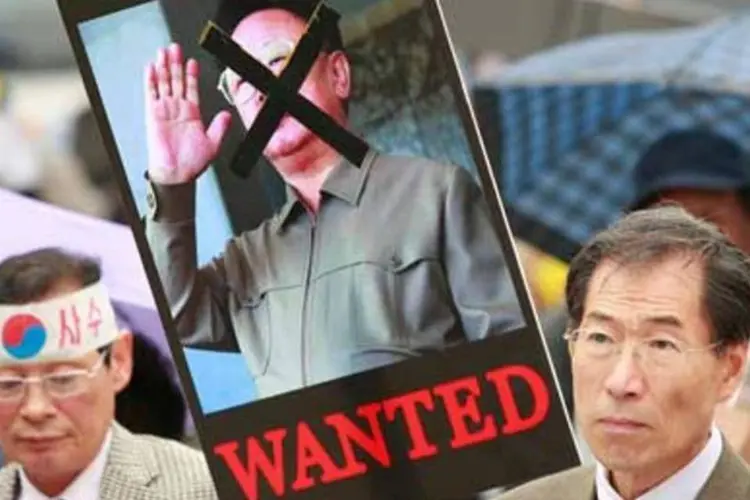 Protestos em Seul contra governo norte-coreano (.)