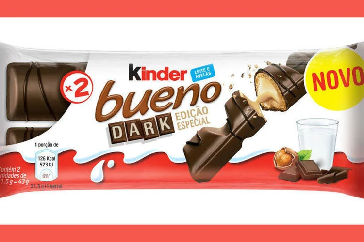 Kinder Bueno Dark: versão de chocolate amargo (Divulgação/Ferrero)