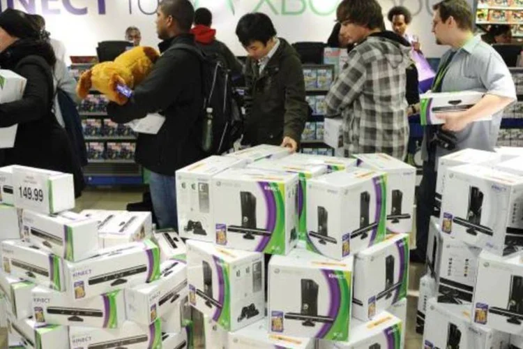 O Kinect à venda nos Estados Unidos: o sensor da Microsoft é a base de muitos projetos de engenharia (Bryan Bedder/Getty Images)