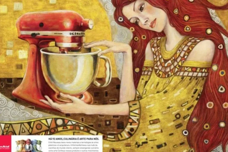 Anúncio da KitchenAid baseado na Art Nouveau (Divulgação)
