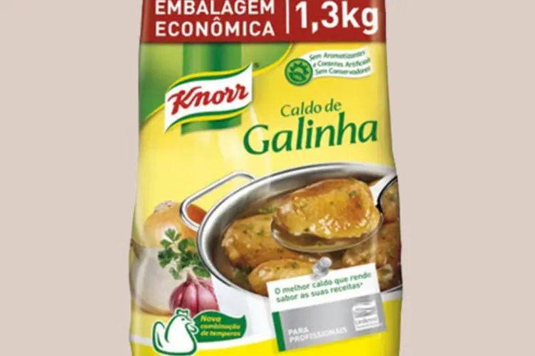 Nova embalagem de Caldo Knorr com 1,3 Kg, marca da Unilever (Divulgação)