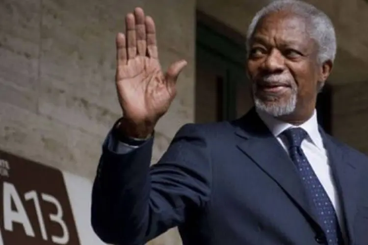 Kofi Annan anunciou sua renúncia ao cargo de mediador internacional para o conflito sírio (Fabrice Coffrini/AFP)