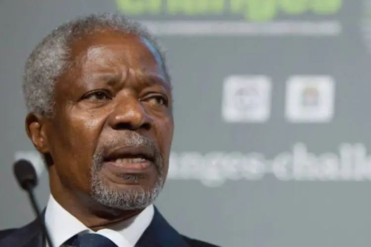 Kofi Annan, principal responsável das Nações Unidas entre 1997 e 2006, será o encarregado de promover uma saída pacífica à crise síria  (Getty Images)