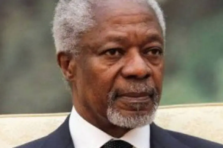 Kofi Annan: O ex-secretário-geral da ONU pediu aos membros do Conselho de Segurança que pressionem ''de maneira sustentável e coletiva'' as partes na Síria (Lintao Zhang/AFP)
