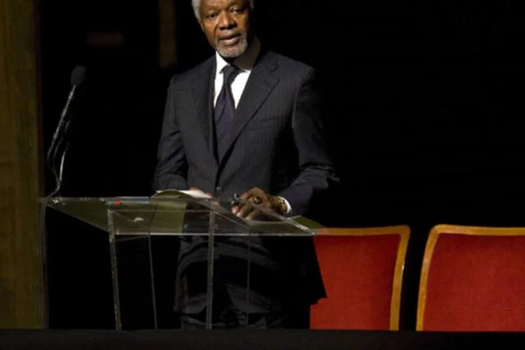 O CNS ressaltou sua mudança de postura, antes crítica à missão de Annan (Pool/ Getty Images)
