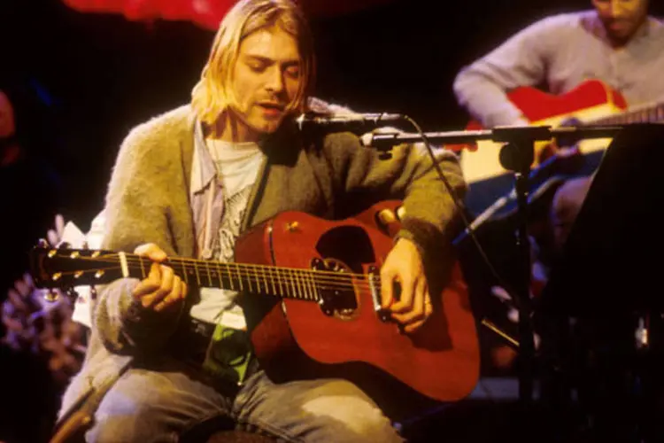 
	Com m&uacute;sicas de acordes menores e mais tristes, Nirvana &eacute; um exemplo que ilustra a pesquisa
 (Getty Images)
