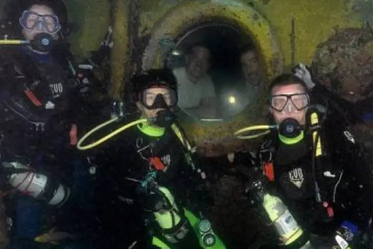Os astronautas treinavam no Aquarius Underwater Laboratory, o único laboratório submarino de seu tipo no mundo (AFP)