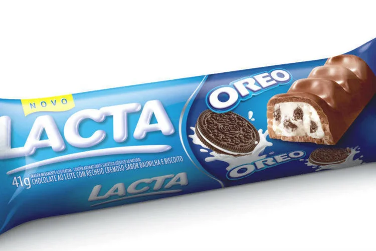 Lançamento da Lacta: chocolate recheado de Oreo (Divulgação/Mondelez)