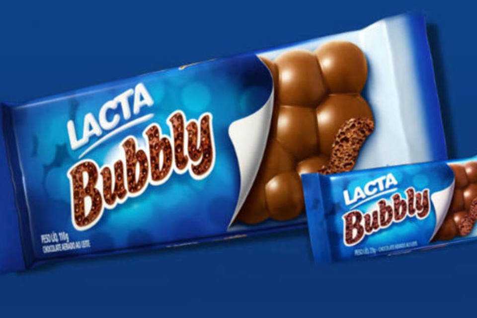 Lacta lança chocolate Bubbly e renova linha