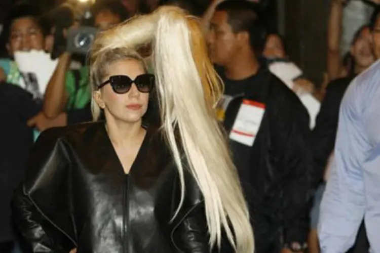 
	Lady Gaga: na grava&ccedil;&atilde;o, com o nome &quot;Cake&quot;, mal se reconhece a voz da estrela americana
 (AFP)