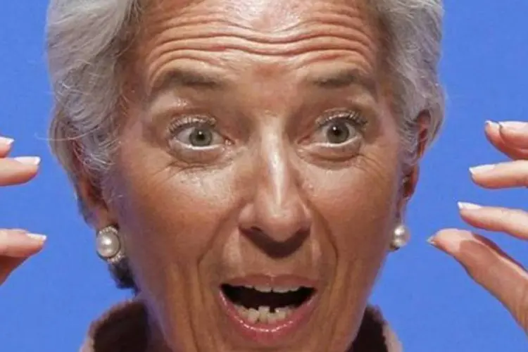 Christine Lagarde, diretora do FMI, fala sobre crise mundial em Tóquio, no Japão (Kim Kyung-Hoon/Reuters)