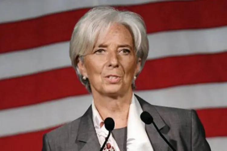 Christine Lagarde, diretora-gerente do fundo: o FMI integra a "troika" de credores internacionais, junto com a Comissão Europeia e o Banco Central Europeu (Emmanuel Dunand/AFP)