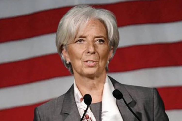 Christine Lagarde: para não criar um precedente de concessão de empréstimo a uma entidade não estatal, o FMI rejeitou a demanda israelense (Emmanuel Dunand/AFP)