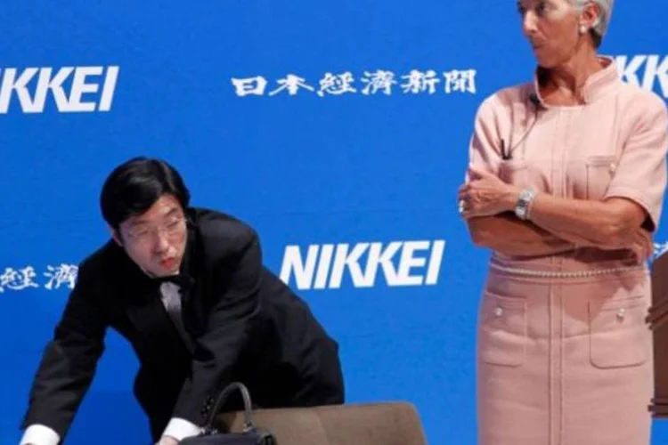 Christine Lagarde, diretora do FMI, em conferência na cidade de Tóquio, no Japão (Kim Kyung-Hoon/Reuters)