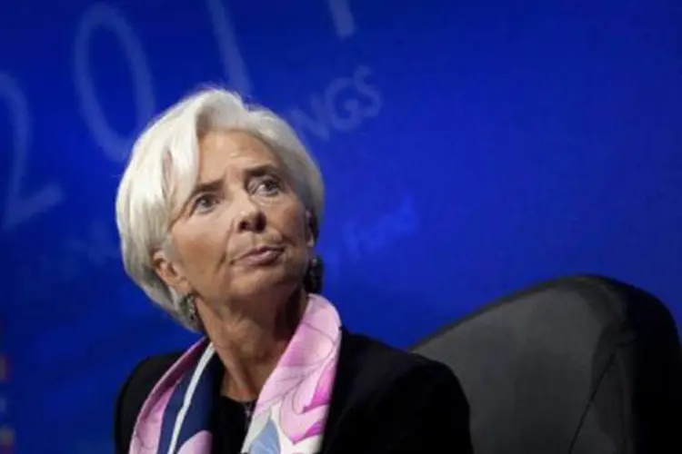 Christine Lagarde: "as autoridades húngaras enviaram um pedido similar à Comissão Europeia" (Brendan Smialowski/AFP)