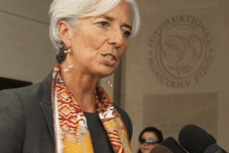 Christine Lagarde após apresentação: "acredito que o Fundo precisa ser mais reativo, certamente mais eficaz e mais legítimo" (Jim Watson/AFP)
