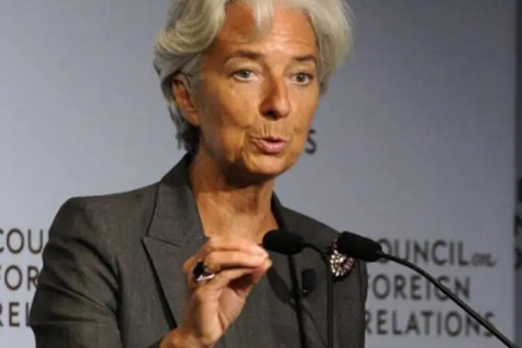 A diretora-grente do FMI, Christine Lagarde: em 2011, o Brasil cresceu 2,7%, após um desempenho espetacular de 7,5% em 2010 (©AFP / Timothy A. Clary)