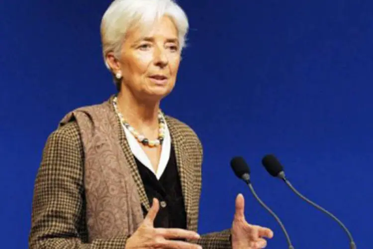 Christine Lagarde: a curto prazo, para "reduzir as distorções nacionais e atenuar a acumulação de riscos que podem comprometer a estabilidade sistêmica" (©AFP / Eric Piermont)