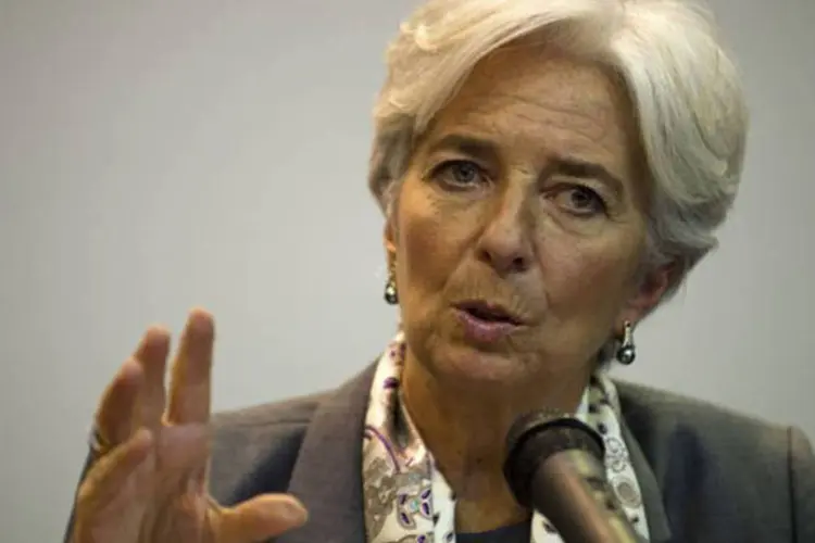 A diretora-gerente do FMI, Christine Lagarde: a diretora reiterou que a crise financeira nos Estados Unidos e na Eurozona deve ser seguida com atenção (©afp.com / Eitan Abramovich)