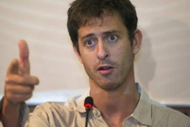 O francês, que foi ferido em um braço ao ser capturado, foi libertado na quarta-feira pelas Farc (Eitan Abramovich/AFP)