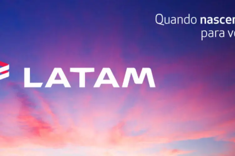 Novo logo da Latam: marca vai entrar no lugar de TAM e LAN (Reprodução)