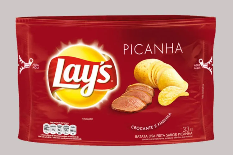 
	Lay&#39;s da Pepsico: batata sabor picanha foi desenvolvida especialmente para o mercado brasileiro
 (Divulgação/Pepsico)