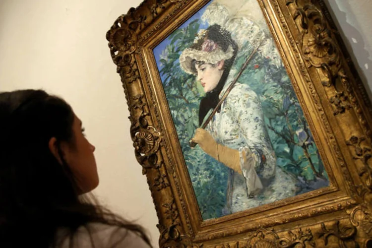 Le Printemps: pintura é um dos últimos trabalhos de Manet dignos de exibição em museus a ser leiloada (Mike Segar/Reuters)