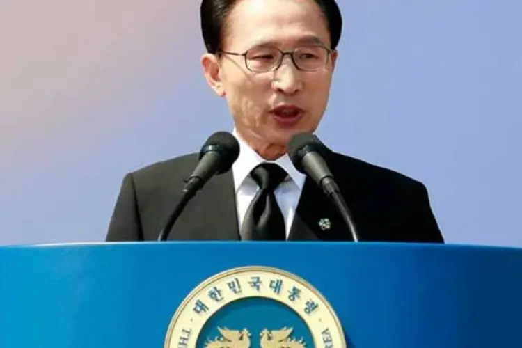 O presidente da Coreia do Sul, Lee Myung-bak: a porta do diálogo está aberta (Chung Sung-Jun/Getty Images)