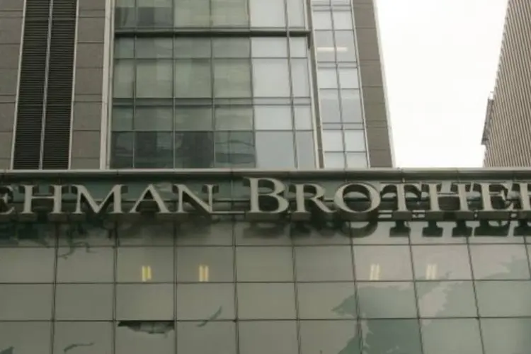 Lehman Brothers, que foi objeto de 65 mil processos de credores no valor de US$ 875 bilhões, foi forçado a declarar quebra em setembro de 2008 (Hiroko Masuike/Getty Images)