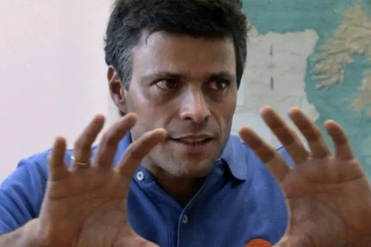O opositor venezuelano Leopoldo Lopez (Juan Barreto/AFP)