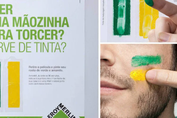 Anúncio da Leroy Merlin: serão entregues 100 mil jornais Metro com encarte das tintas (Divulgação)