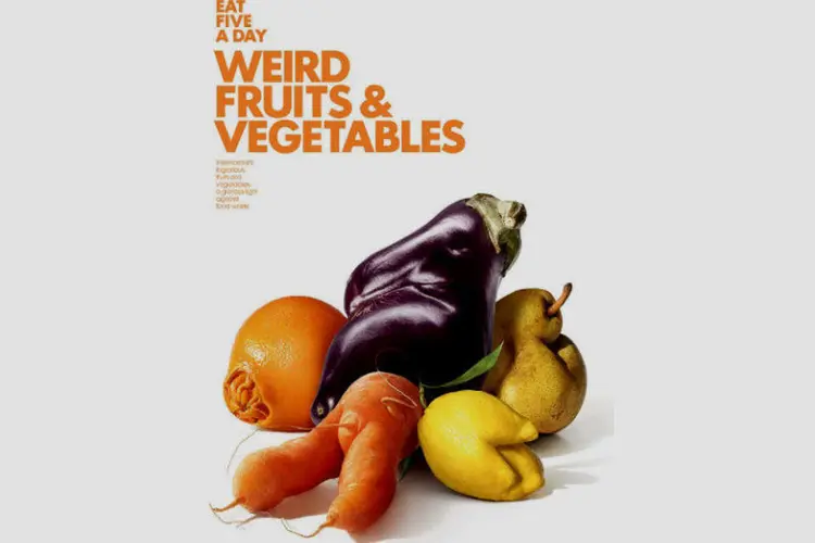 
	Cartaz do &ldquo;Les Fruit &amp; L&eacute;gumes Moches&rdquo; (Frutas e Vegetais Ingl&oacute;rios)
 (Interbrand)