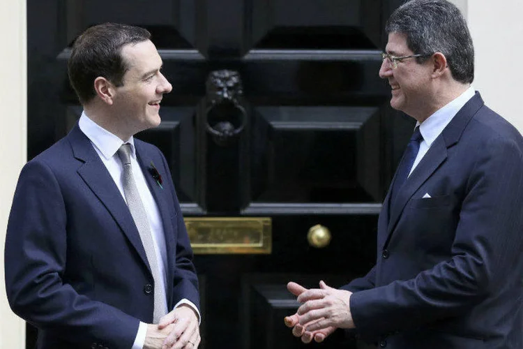 
	Ministro das Finan&ccedil;as brit&acirc;nico recebe o ministro da Fazenda brasileiro, Joaquim Levy, em Londres
 (REUTERS/Paul Hackett)