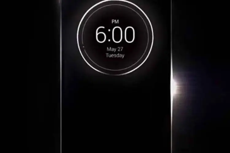 G3: o smartphone da LG terá uma capinha com uma janela circular (Reprodução de EXAME.com)