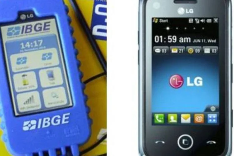 LG GM750 usado pelo IBGE; recenseadores querem desbloqueá-lo para fazer uso pessoal