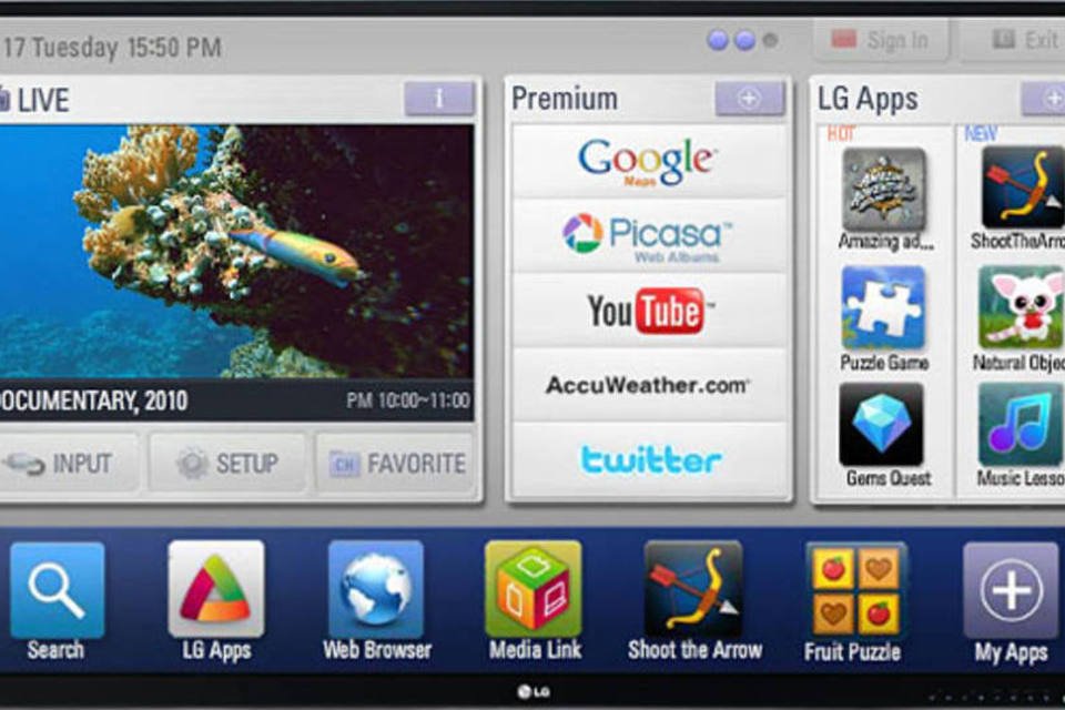 Televisores da LG terão loja de aplicativos