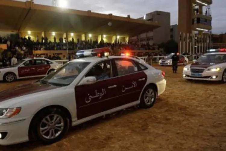 Desfile militar na Líbia: em agosto, um motim ocorreu nesta prisão, deixando dois feridos entre os detentos
 (Joseph Eid/AFP)