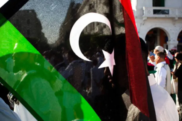 Bandeira da Líbia: Al Qadi tem reuniões com o vice-presidente Michel Temer, o presidente da Câmara, Henrique Eduardo Alves (PMDB-RN), e o ministro das Relações Exteriores, Antonio Patriota, além de empresários no Rio de Janeiro. (GettyImages)