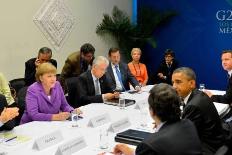 
	L&iacute;deres pol&iacute;ticos de diversos pa&iacute;ses reunidos no G20, em Los Cabos, M&eacute;xico
 (Reuters)