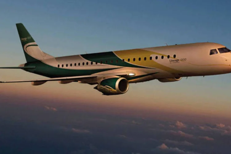 
	O Lineage 1000, o maior entre os sete jatos executivos da Embraer, entrou em opera&ccedil;&atilde;o em 2009
 (Divulgação)