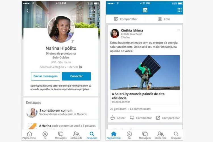 
	Novo app: LinkedIn afirma que a atualiza&ccedil;&atilde;o &eacute; 300% mais r&aacute;pida que sua vers&atilde;o anterior
 (Reprodução/App Store)