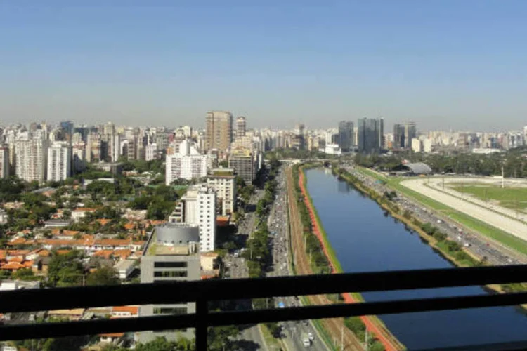 
	Vista para o rio Pinheiros: &uacute;ltima reserva de&nbsp;Mata Atl&acirc;ntica&nbsp;&agrave;s margens do rio, na zona sul de S&atilde;o Paulo, est&aacute; marcada para morrer
 (Luísa Melo/Exame.com)