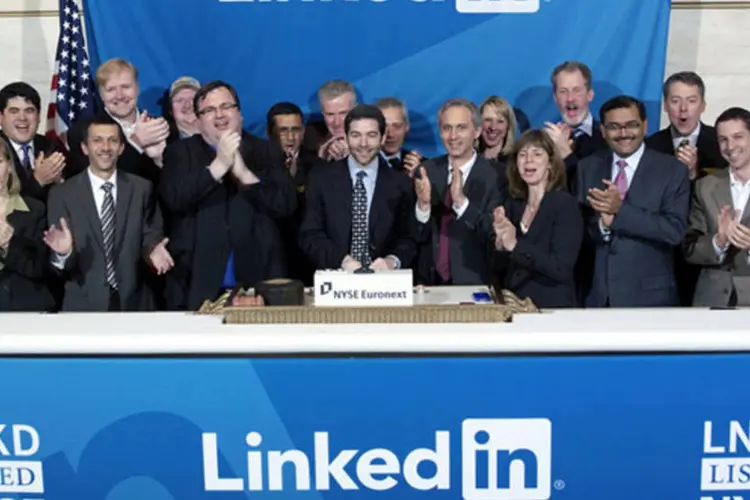 O IPO do LinkedIn: empresa teve receita líquida de US$ 121 milhões (NYSE/Divulgação)