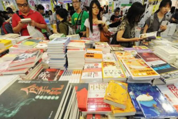 Livraria chinesa: expectativa do mercado é que 80% das lojas restantes desapareçam na próxima década (Mike Clarke/AFP)