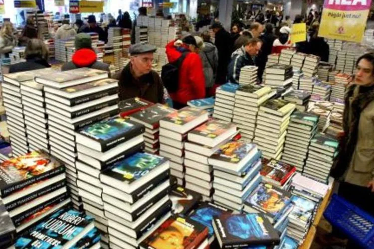 Livraria em Estocolmo: palavra "hen" foi criada nos anos 60, quando "han" (ele) se tornou politicamente incorreta e o uso corrente da língua começou a tentar evitar evitar o termo (Jack Mikrut/AFP)