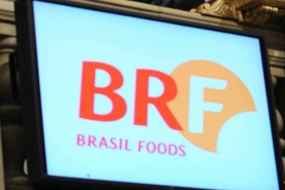 
	Logo do grupo brasileiro BRF: empresa tem 776,581 milh&otilde;es de a&ccedil;&otilde;es em circula&ccedil;&atilde;o, e 5,818 milh&otilde;es de pap&eacute;is em tesouraria.
 (Stan Honda/AFP)